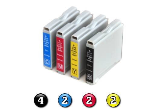 10 Pack Combo Compatible Brother LC57 (4BK/2C/2M/2Y) ink cartridges